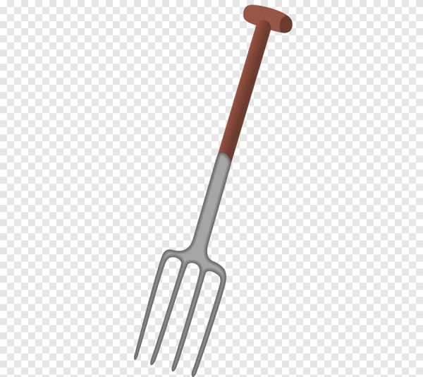 Вилы садовые без фона