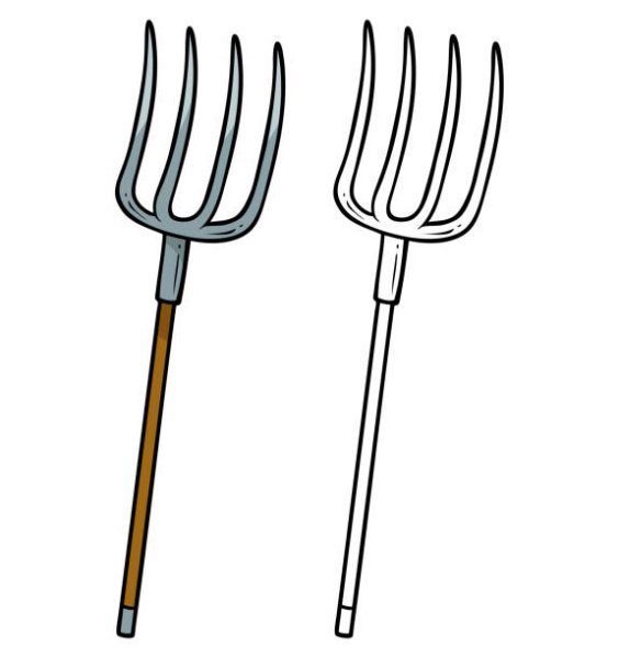 Раскраска вилы