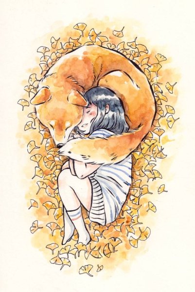 Лиса клубочком