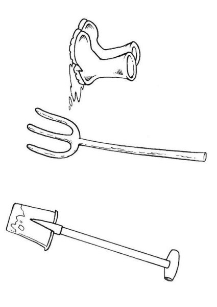 Раскраска вилы