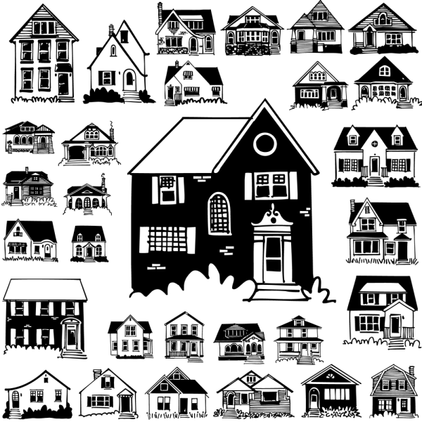 Домик силуэт