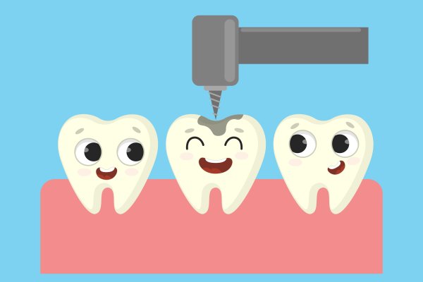 Зуб с кариесом рисунок