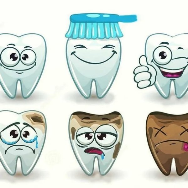 Мультяшка чистые зубы