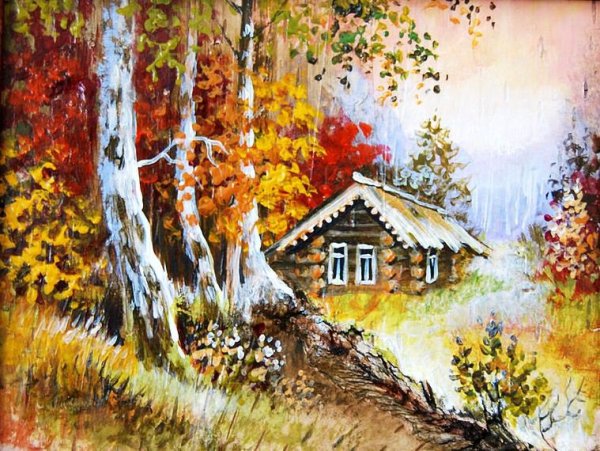 Пейзаж с избой