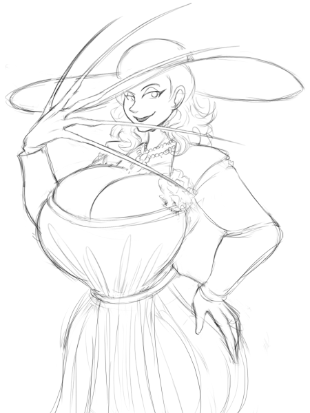 Леди Димитреску карандашом