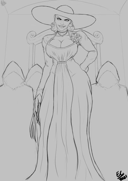 Resident Evil Village леди Димитреску rulle 34