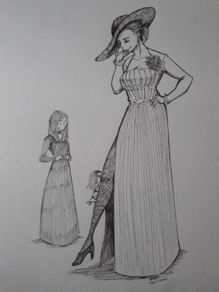 Леди Димитреску концепт арт