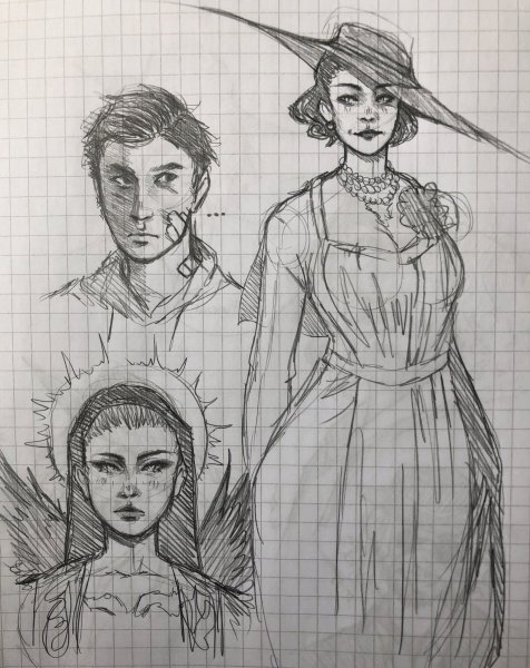 Леди Димитреску эскиз