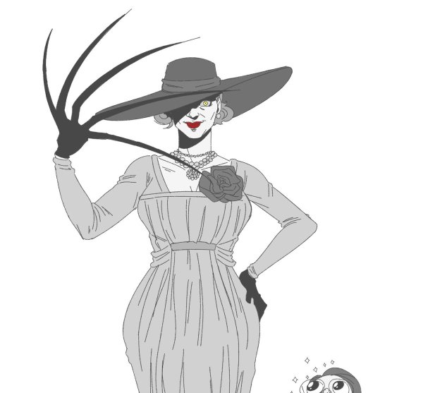 Леди Димитреску рисунок