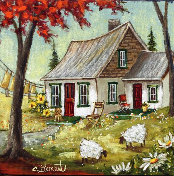 Осенний домик иллюстрация