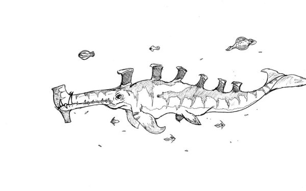 Раскраска Левиафан субнаутика