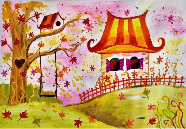 Рисунок на тему осенняя сказка