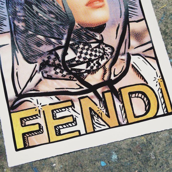 Фэшн иллюстрация сумка