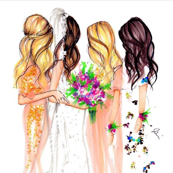 Подружки рисунок