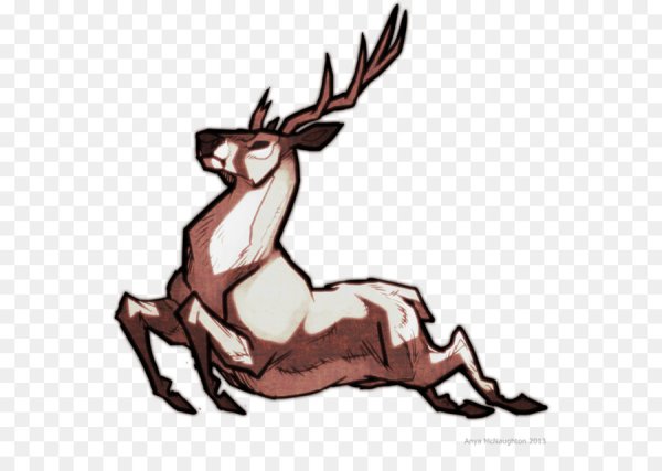 Олень скачет