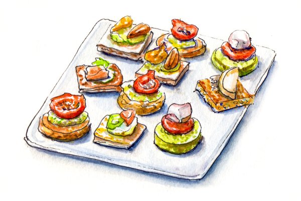 Канапе рисунок