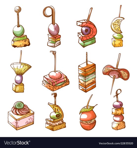 Закуски Рисованные