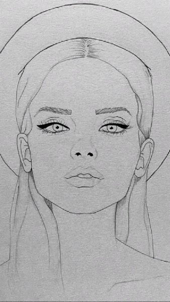 Набросок женского лица