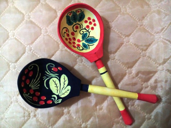 Рисование Хохломская ложка