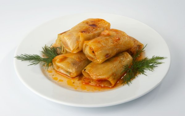 Голубцы на тарелке