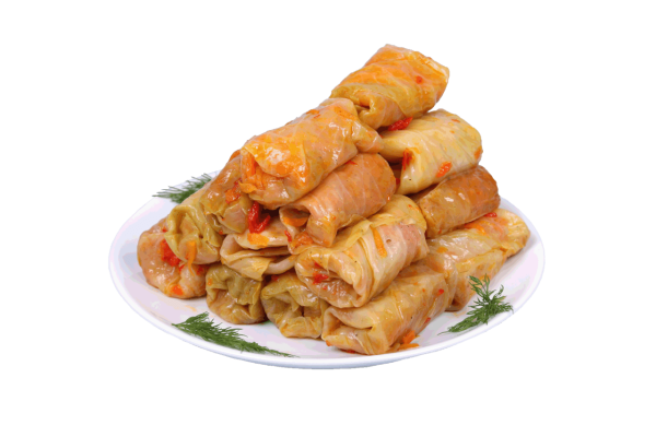 Голубцы на белом фоне