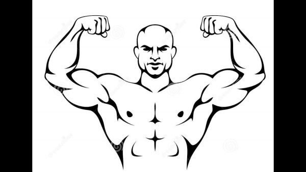 Нарисовать сильного человека