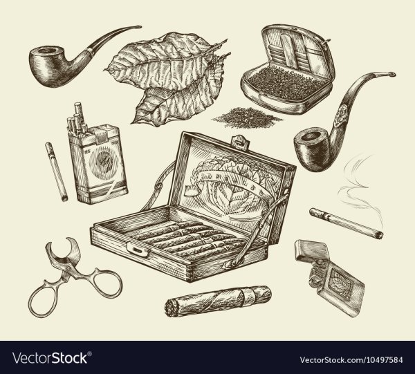 Трубка для табака эскиз