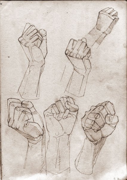 Сжатый кулак сбоку референс