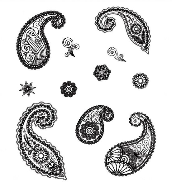 Узор пейсли индийский огурец