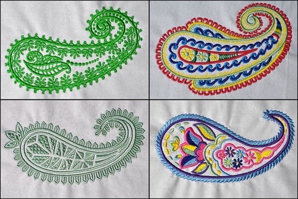 Вышивка узоры пейсли