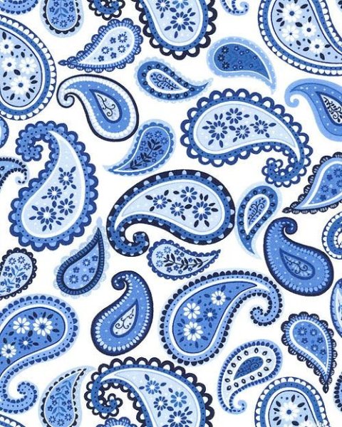 Пейсли на синем
