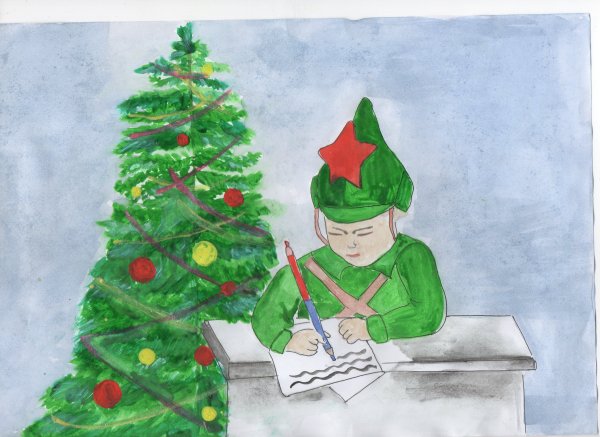 Рисунок елки на конкурс