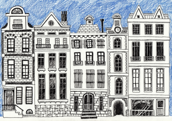 Голландские домики Графика