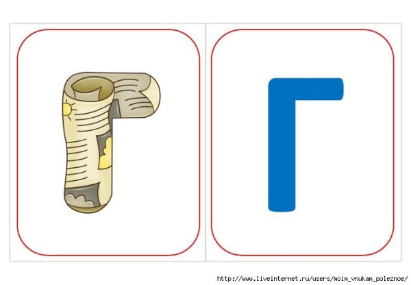 Ассоциативная Азбука буква г
