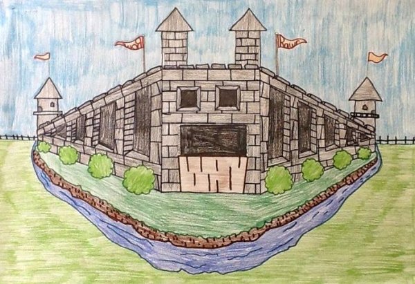 Рисование древнего города