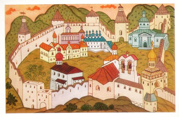 Псково Печерская крепость Печоры живопись