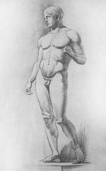 Дискобол (v в. до н.э.) срисовка