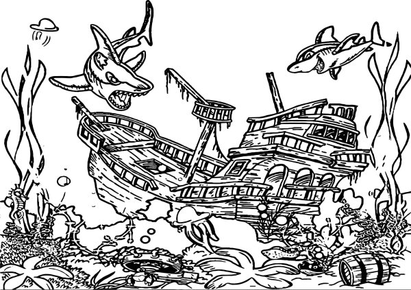 Затонувший пиратский корабль