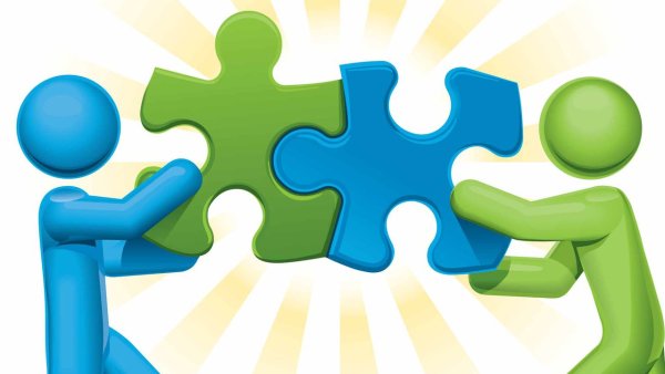 Партнеры в бизнесе человечки