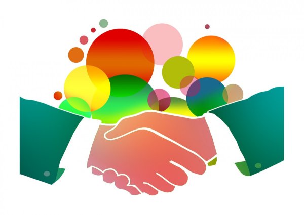 Сотрудничество на прозрачном фоне