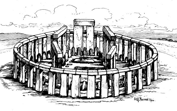 Кромлех Стоунхендж реконструкция