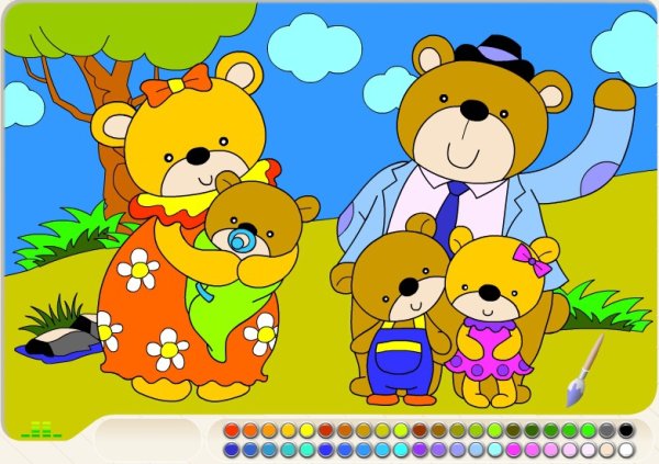Семья медведей для детей