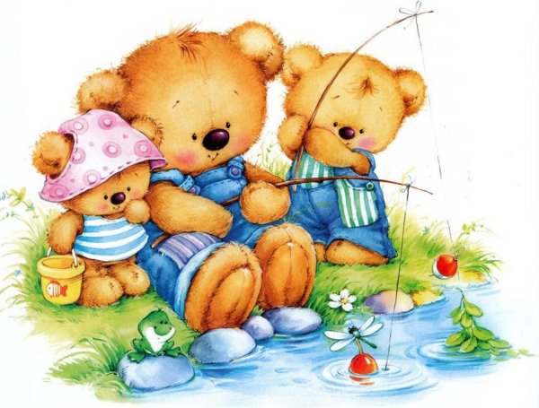 Семья медведей вектор