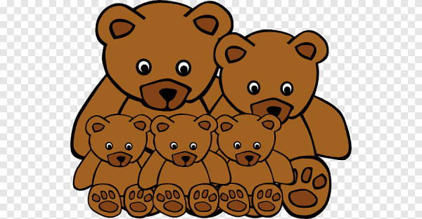 Семья белых медведей