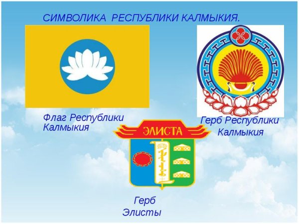 Калмыкия флаг и герб