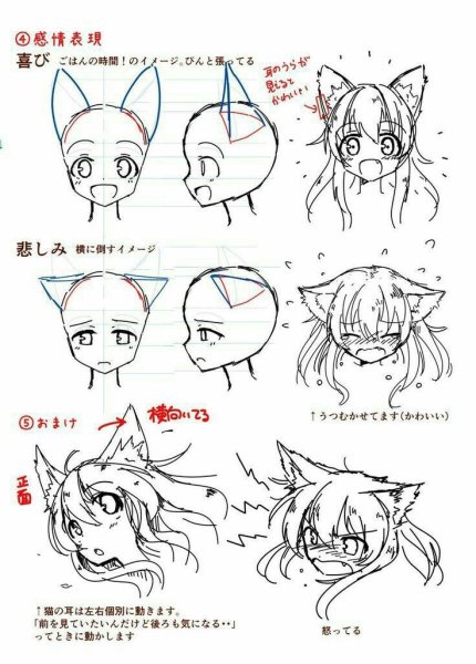 Уши кошки референс