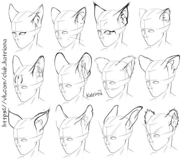 Кошачьи уши референс