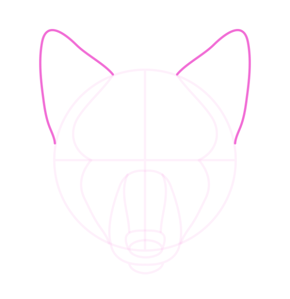 Собачьи ушки рисование