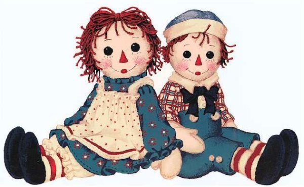Тряпичные куклы Энн и Энди