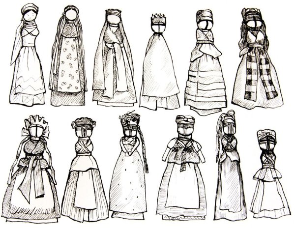 Кукла мотанка нарисовать